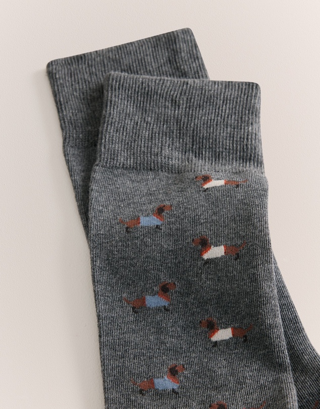 Trenery - Cosy Dog Sock in Dark Grey Melange
