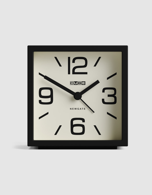 Newgate - Newgate Cube Mantel Clock-Black