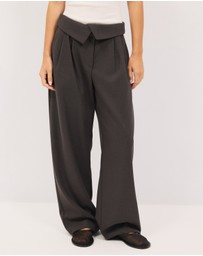 Calli - Tate Fold Over Waist Suit Pants