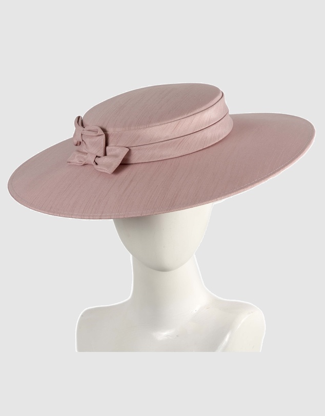 Max Alexander - Dusty Pink Wide Brim Boater Hat