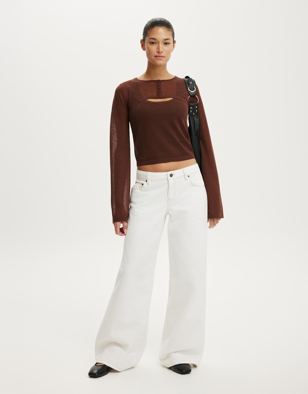 Cotton On - Shrug Sheer Knit Top