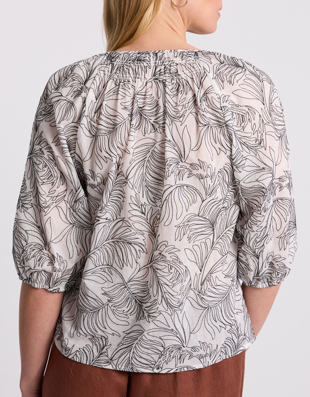 David Lawrence - Fern Embroidered Blouse