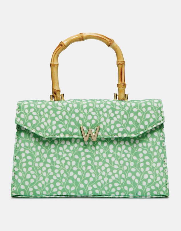 Wolf - Wolf Evie Collection Large Bag with Green Leaves Print