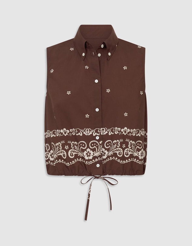 Oroton - Floral Bandana Crop Shirt