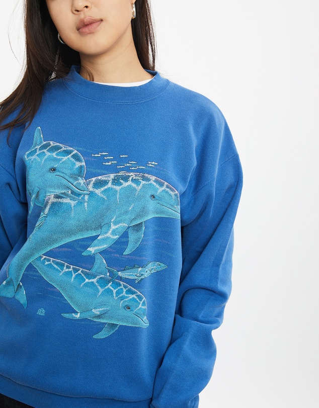 Vintage by The Real Deal - Pre Loved - Vintage 1994 Dolphin Wildlife Sweatshirt