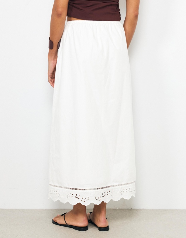 AERE - Bonnie Lace Trim Maxi Skirt