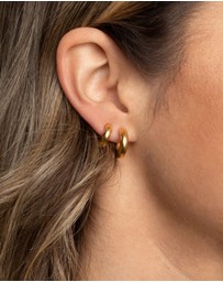 Lovisa - Waterproof Gold Plated Stainless Steel Mixed Hoop Earring Pack