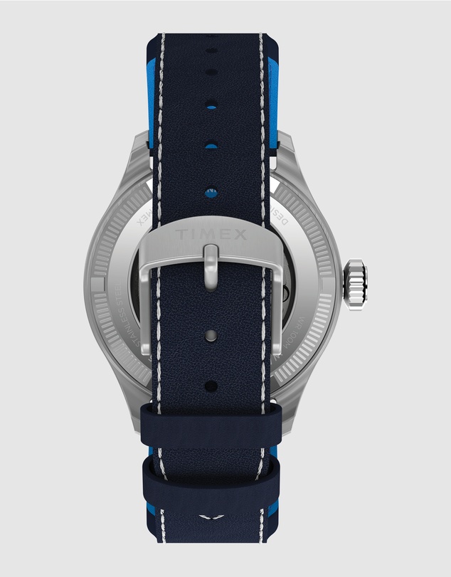 TIMEX - Timex x Pan Am® Waterbury Ace 41mm Leather Strap Watch