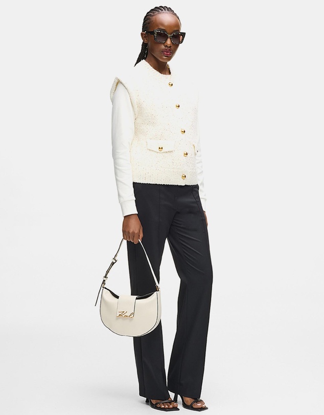 Karl Lagerfeld - K/Signature Halfmoon Shoulder Bag