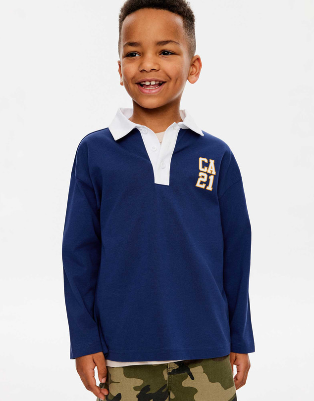 Cotton On Kids - Rugby Polo Long Sleeve
