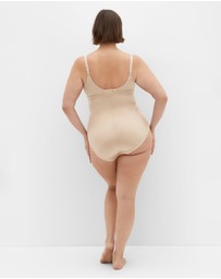 City Chic - Plus size Smooth & Chic Control Brief - latte