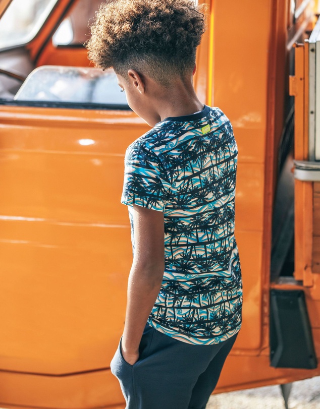 B.Nosy - Organic Palm Print T-Shirt - Kids-Teens