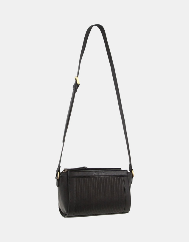 Pierre Cardin - Pierre Cardin Leather Pleated Design Crossbody Bag