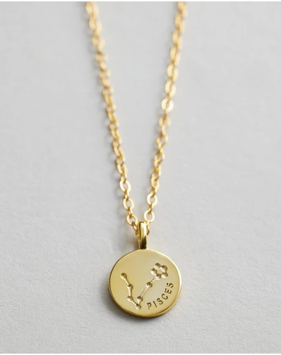 Native Sol - Pisces Star Sign Pendant Necklace