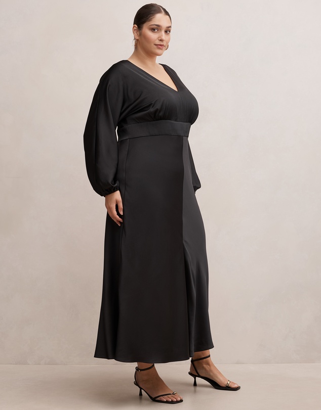 Forever New Curve - Vera Curve Draped Batwing Maxi Dress