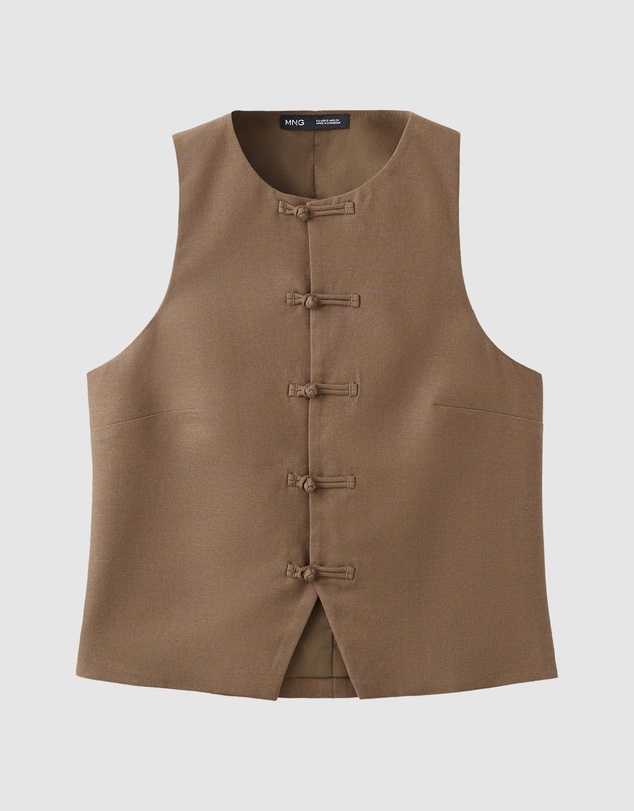 M.N.G - Linen Toggle Waistcoat
