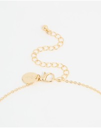 Lovisa - Gold Plated Catseye Flower Pendant Necklace