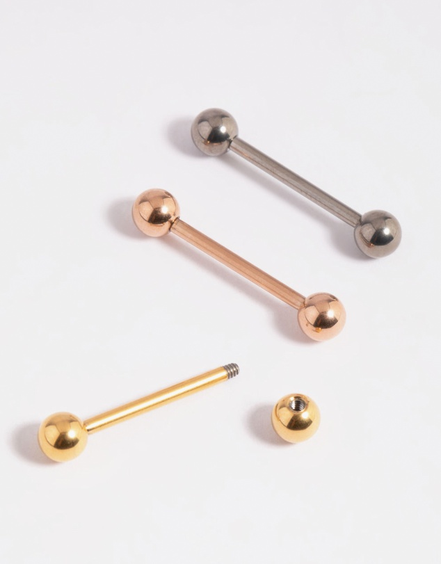 Lovisa - Titanium Tongue Ring Pack