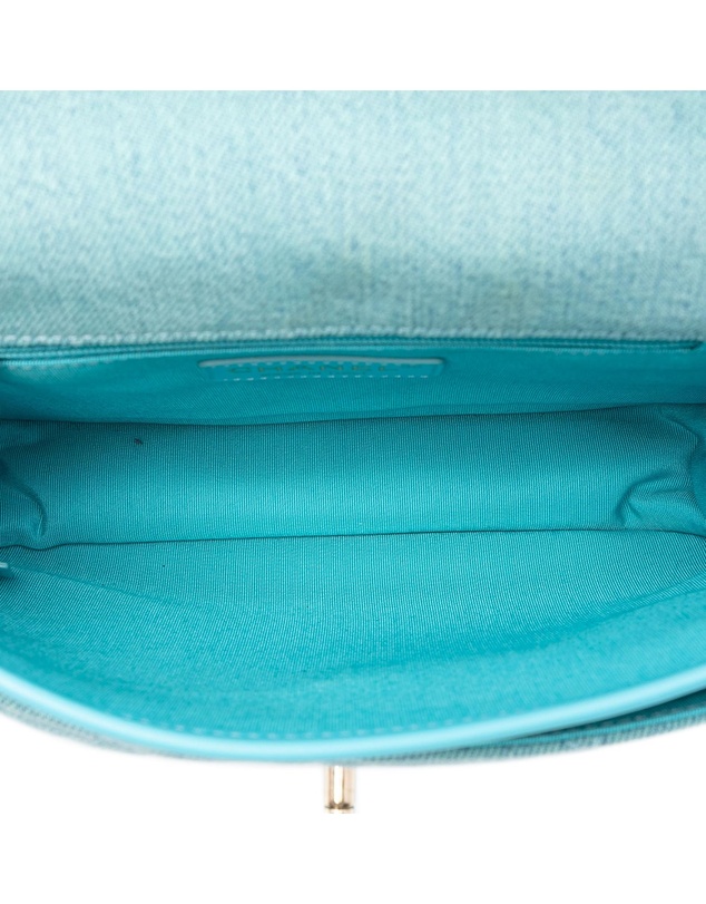 Pre-Loved by Azura Reborn - Pre-Loved Small CC Quilted Denim Messenger Flap