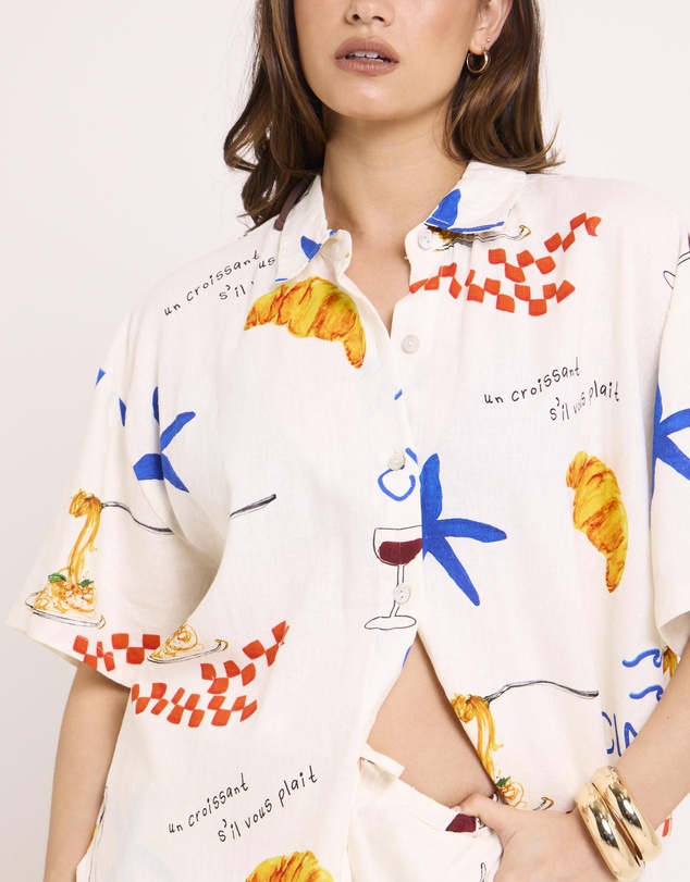 Subtitled - Escape Printed Short Sleeve Shirt