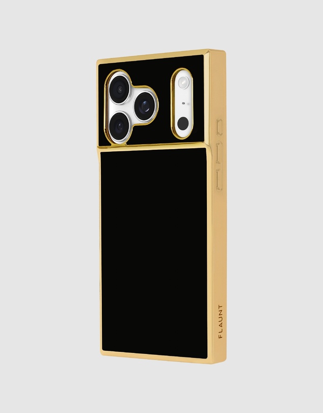 Flaunt - Flaunt Square Gilded Onyx Elegance MagSafe Case for iPhone 18 Pro Max / 17 Pro Max