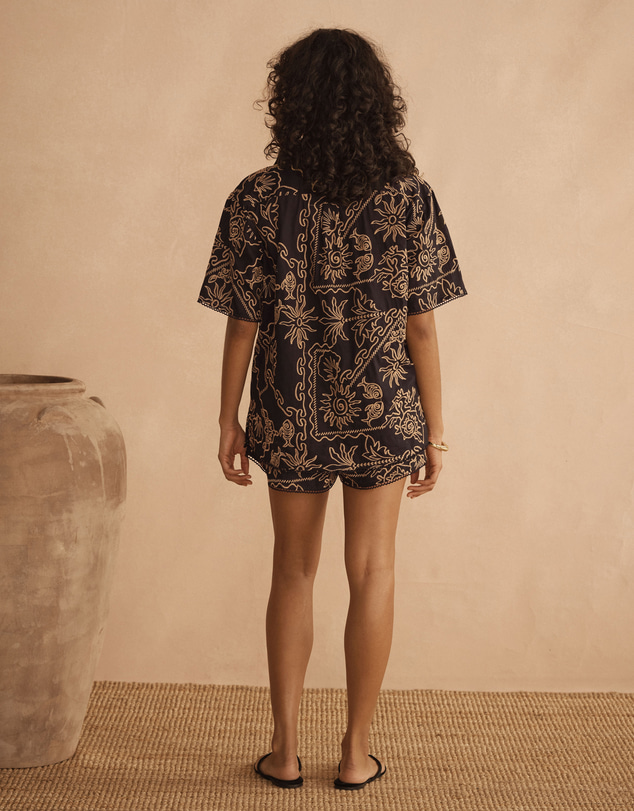 AUR OCEA - Embroidered Short Sleeve Shirt