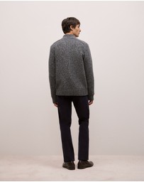 Trenery - Mouline Zip Through in Charcoal Melange