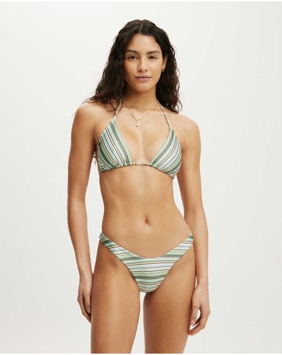 BOHO STRIPES GREEN SHIMMER