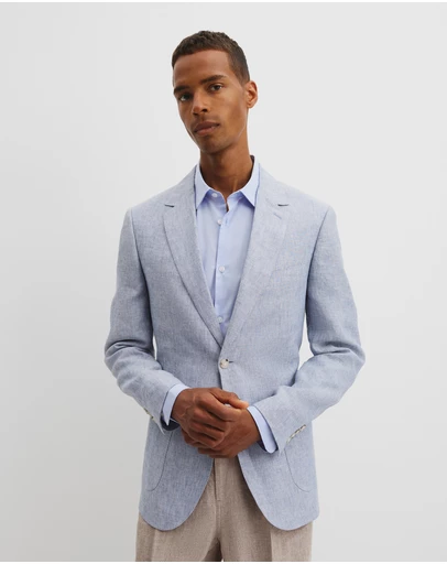 Country Road - Regular Fit Linen Chambray Jacket