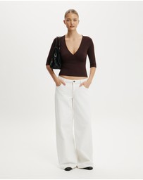 Cotton On - Maple V Neck 3/4 Sleeve