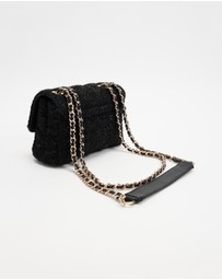 GUESS - Giully Mini 2 Comp Convertible Flap Tweed Bag