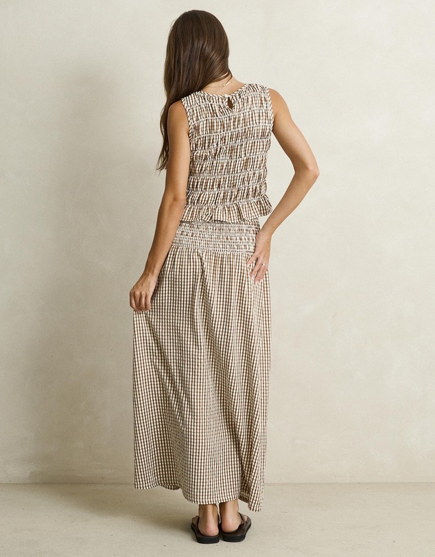 Rhythm - Capri Check Maxi Skirt