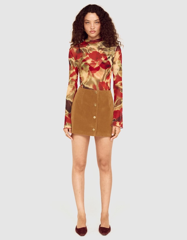 MINKPINK - Faye Faux Mini Skirt