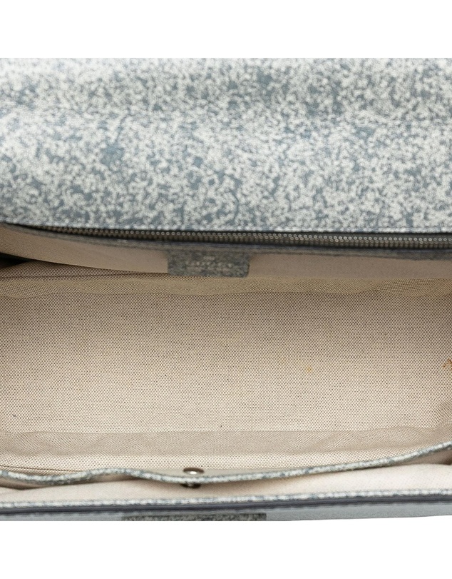 Pre-Loved by Azura Reborn - Pre-Loved Large Speckled Leather New Bamboo Top Handle Bag
