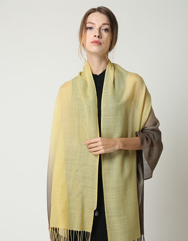 Ozwear Connection Uggs - Ugg 100% Merino Wool Tie Dye Scarf Lemon and Brown
