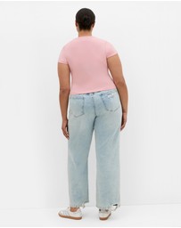 City Chic - Micro Print Tee