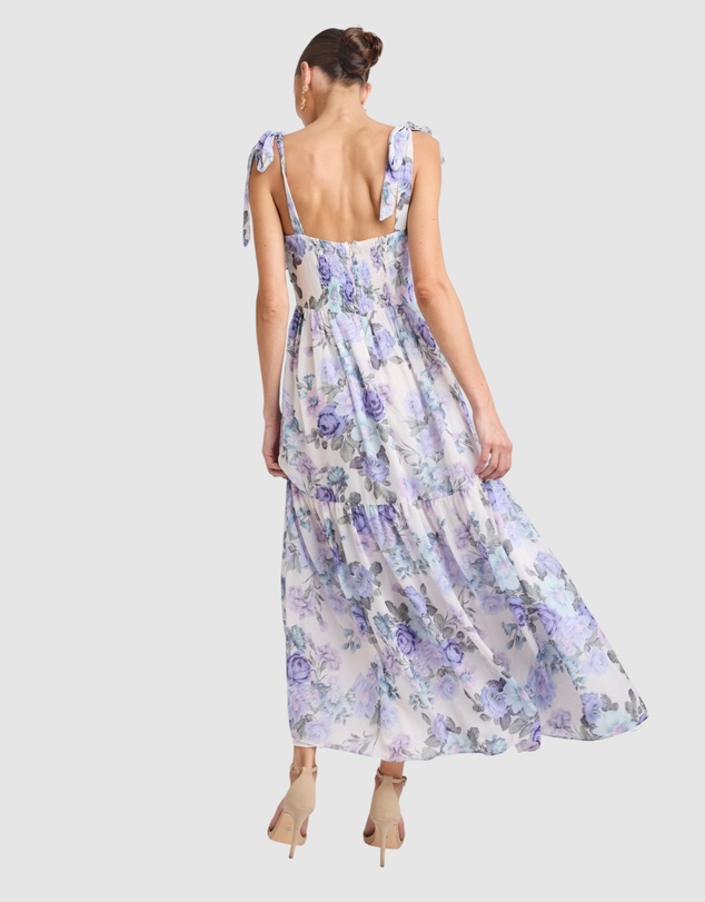 Honey and Beau - Fluerina Twist Front Midi Dress