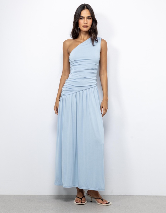 AERE - Aloma One Shoulder Ruched Dress