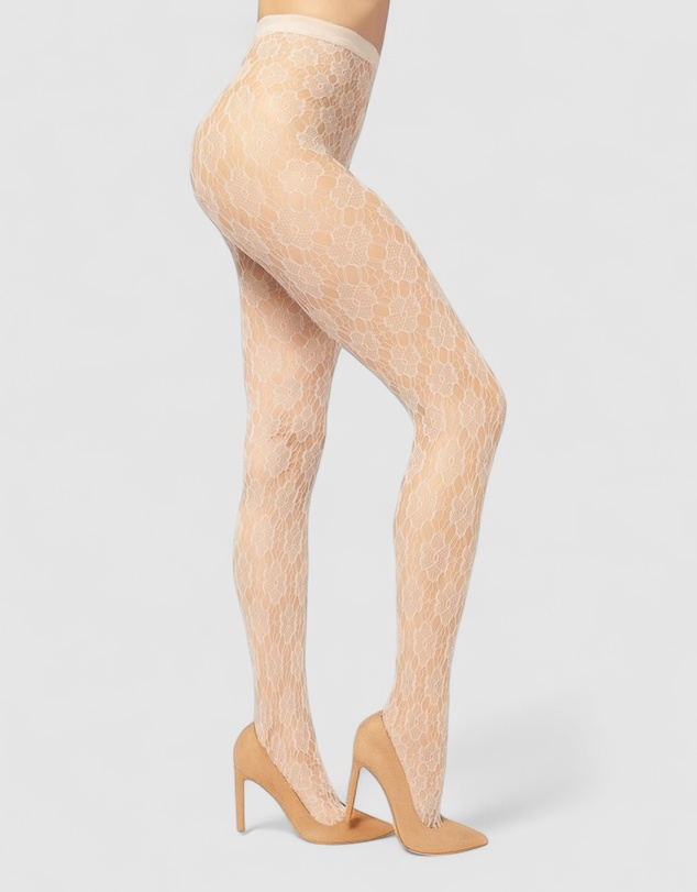 High Heel Jungle - Floral Fishnet Tights