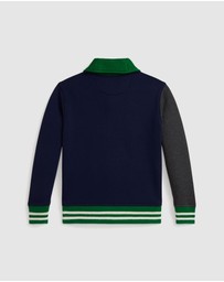 Polo Ralph Lauren - Logo Color-Blocked Fleece Cardigan - ICONIC EXCLUSIVE - Kids
