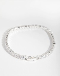 Lovisa - Silver Cubic Zirconia Baguette Tennis Bracelet