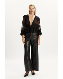Bardot - Natoli Embroidered Mesh Blouse