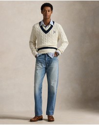 Polo Ralph Lauren - Embroidered Cotton-Blend Cricket Sweater