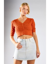 Glamorous - V-Neck Crop-Cardigan