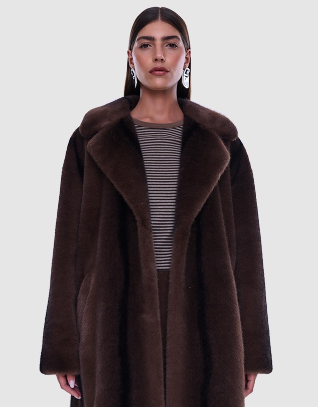 ENA PELLY - Nova Longline Faux Fur Jacket