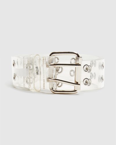 Mitzi Clear Eyelet Belt