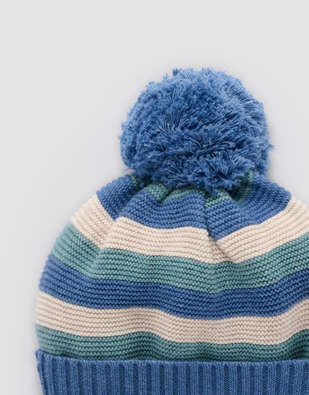Purebaby - Striped Beanie -Kids-Babies