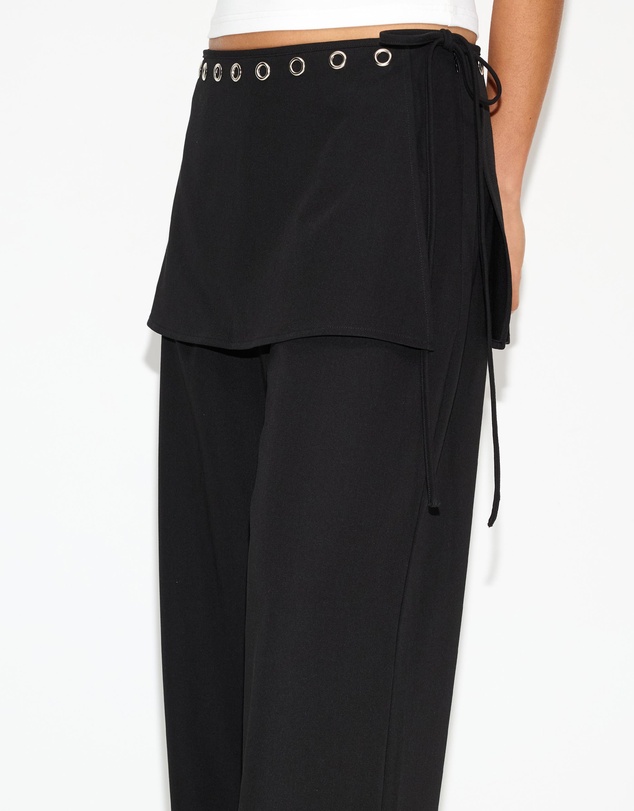 Dazie - Off Duty Eyelet Skirt Pants