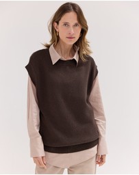 Cloth & Co. - The Crew Neck Vest Brazil Nut