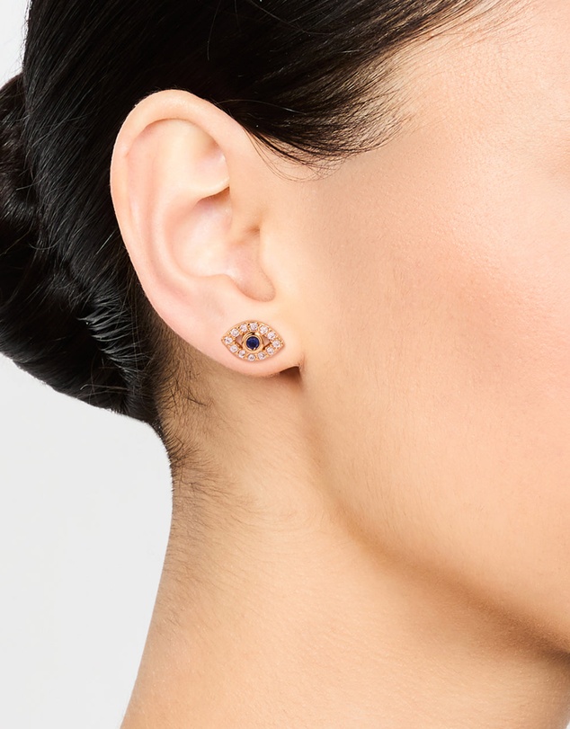 Lovisa - Gold Plated Surgical Steel Evil Eye Flat Back Studs Pair